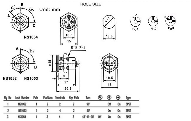 电源钥匙开关 电源钥匙开关