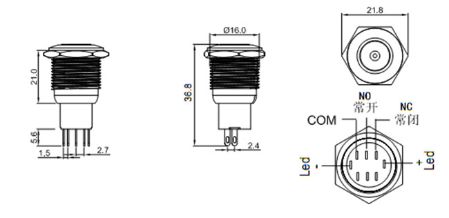16m防水开关按钮 16m防水开关按钮