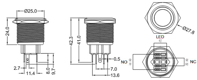 25mm按钮开关 25mm按钮开关